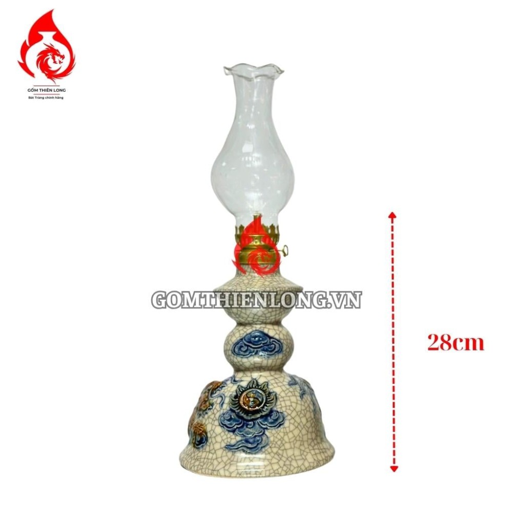 Đèn Dầu Thờ Bát Tràng Men Rạn 230139