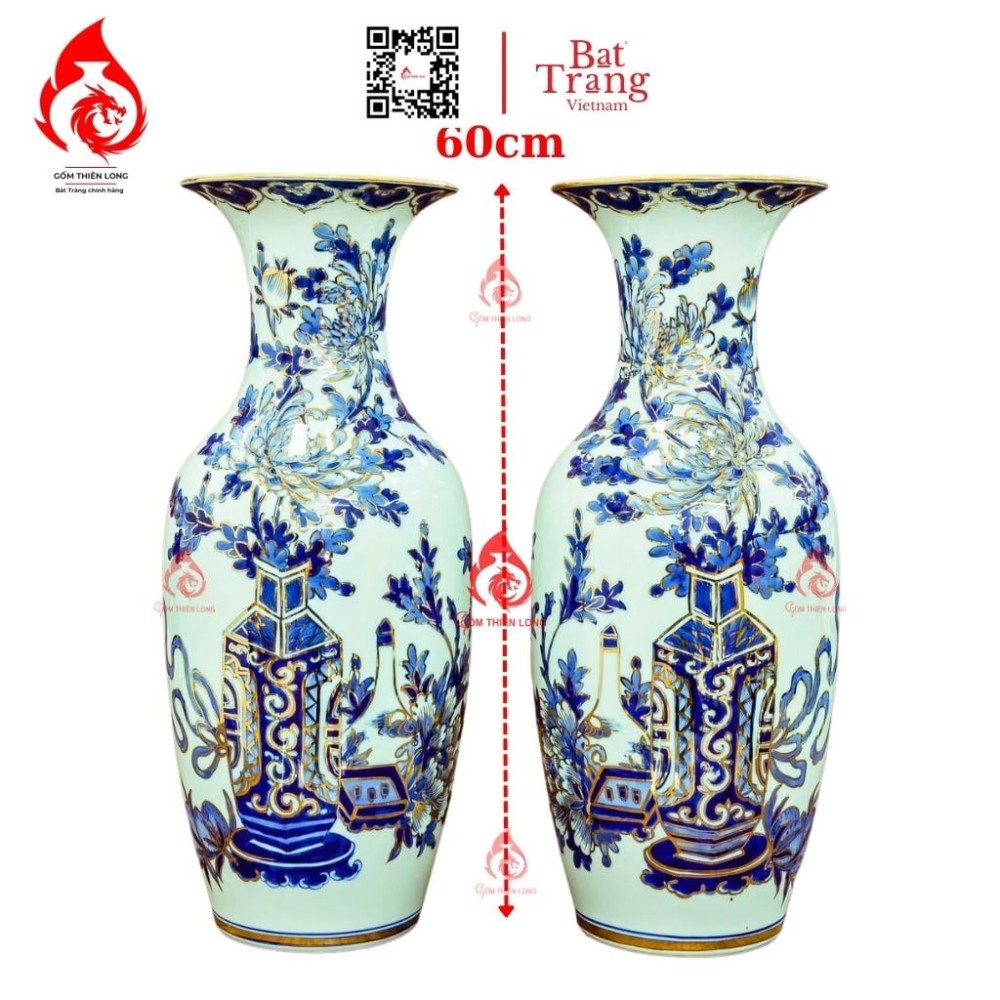 Lộc Bình Bát Tràng Vẽ Vàng Cổ Đồ 230989