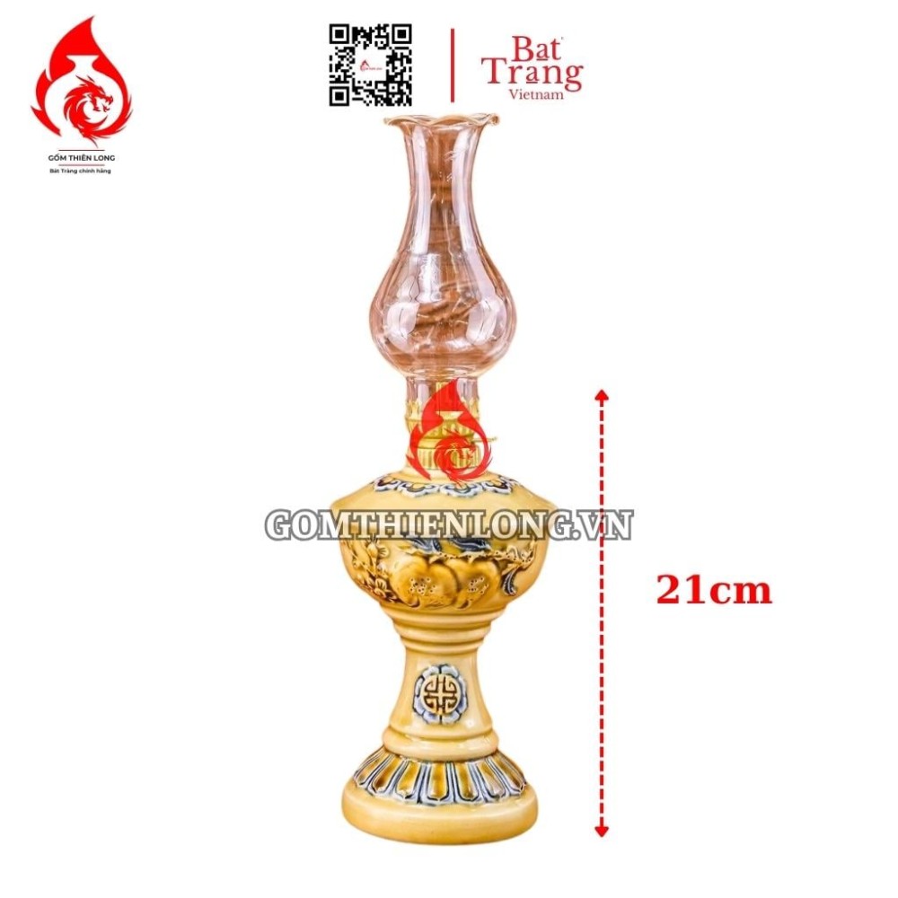 Bộ Đồ Thờ Bát Tràng Màu Vàng Hoàng Tộc Đắp Nổi 231023