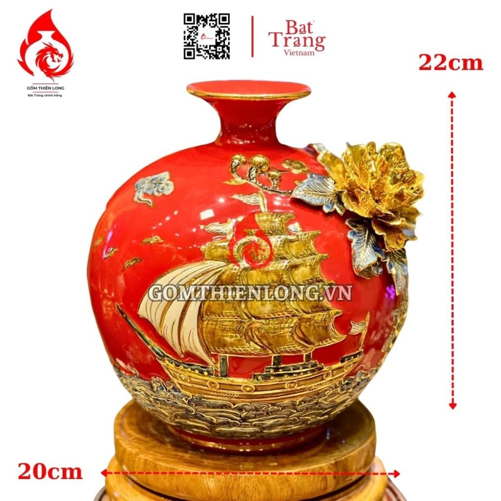 Bình Hút Lộc Thuận Buồm Xuôi Gió Màu Đỏ 231026