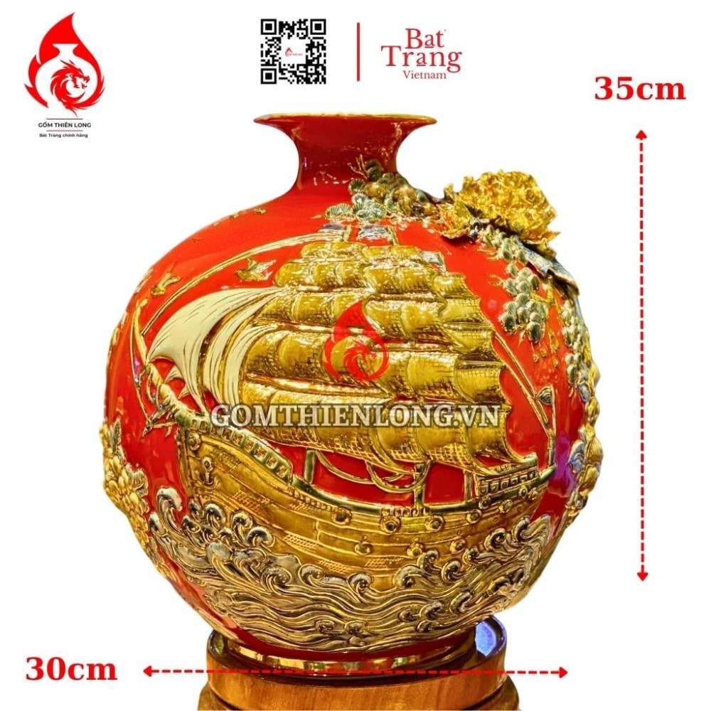 Bình Hút Lộc Thuận Buồm Xuôi Gió Màu Đỏ 231026