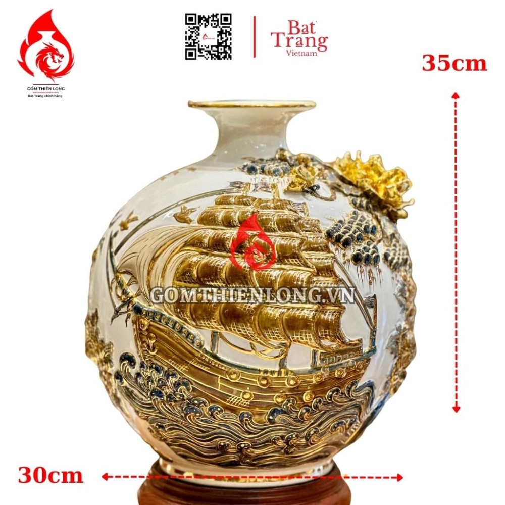 Bình Hút Lộc Thuận Buồm Xuôi Gió Màu Trắng 231028