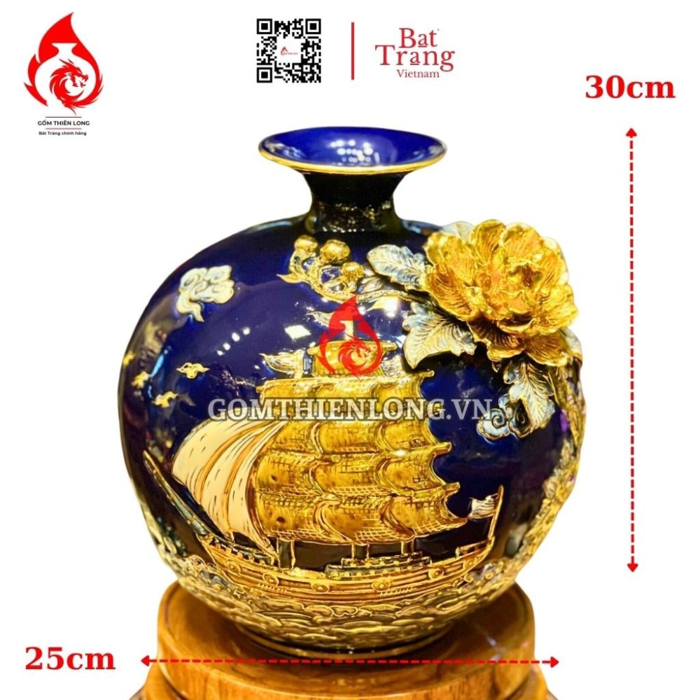 Bình Hút Lộc Thuận Buồm Xuôi Gió Màu Xanh Tím 231030