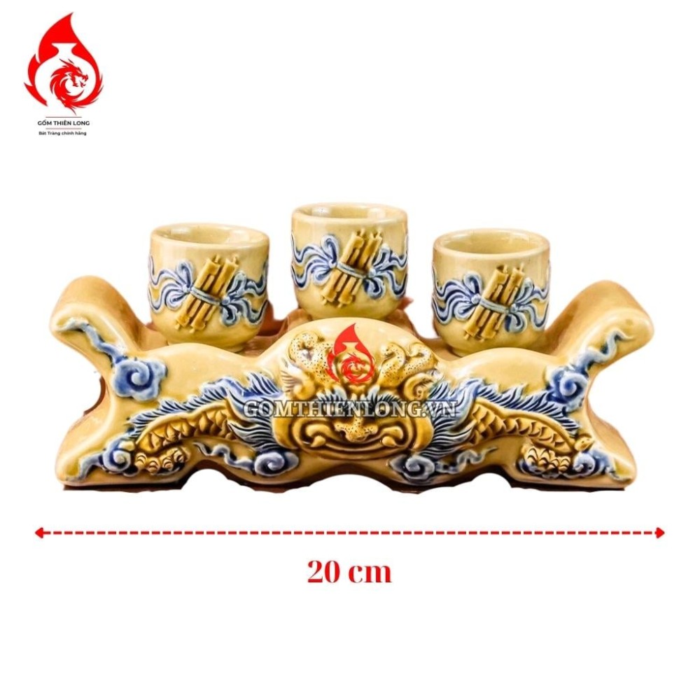 Bộ Kỷ Chén Thờ Men Vàng Hoàng Tộc 231069