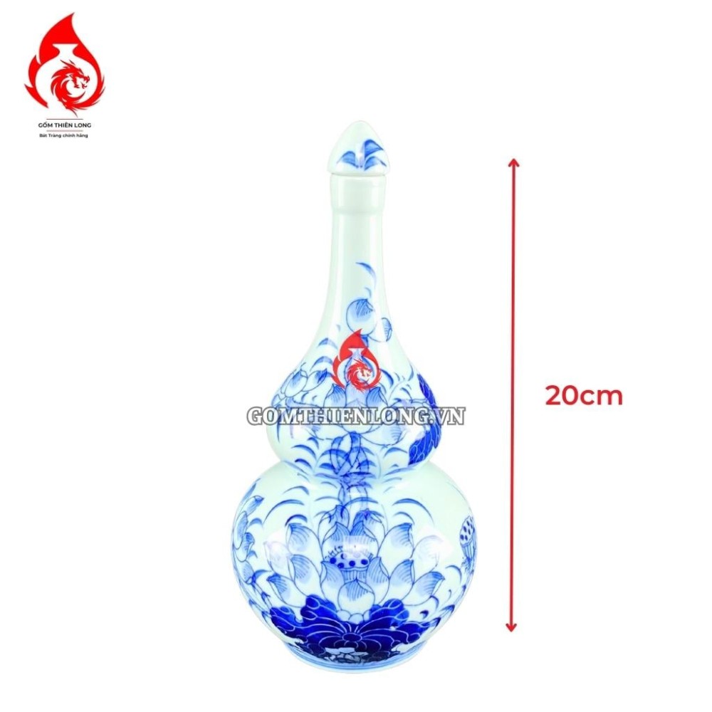 Bộ Đồ Thờ Bát Tràng Men Lam Ngọc Vẽ Hoa Sen 231166