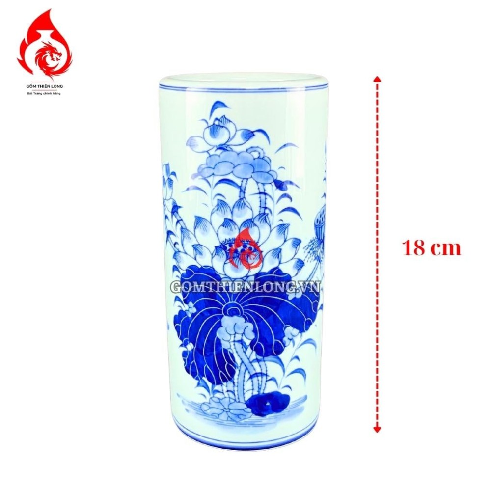 Bộ Đồ Thờ Bát Tràng Men Lam Ngọc Vẽ Hoa Sen 231166