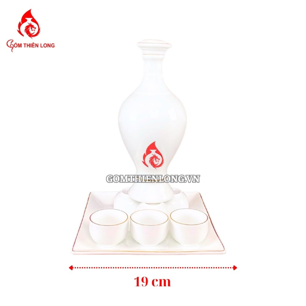 Bộ Bát Đĩa Thắp Hương Men Trắng Viền Vàng 24k 240103