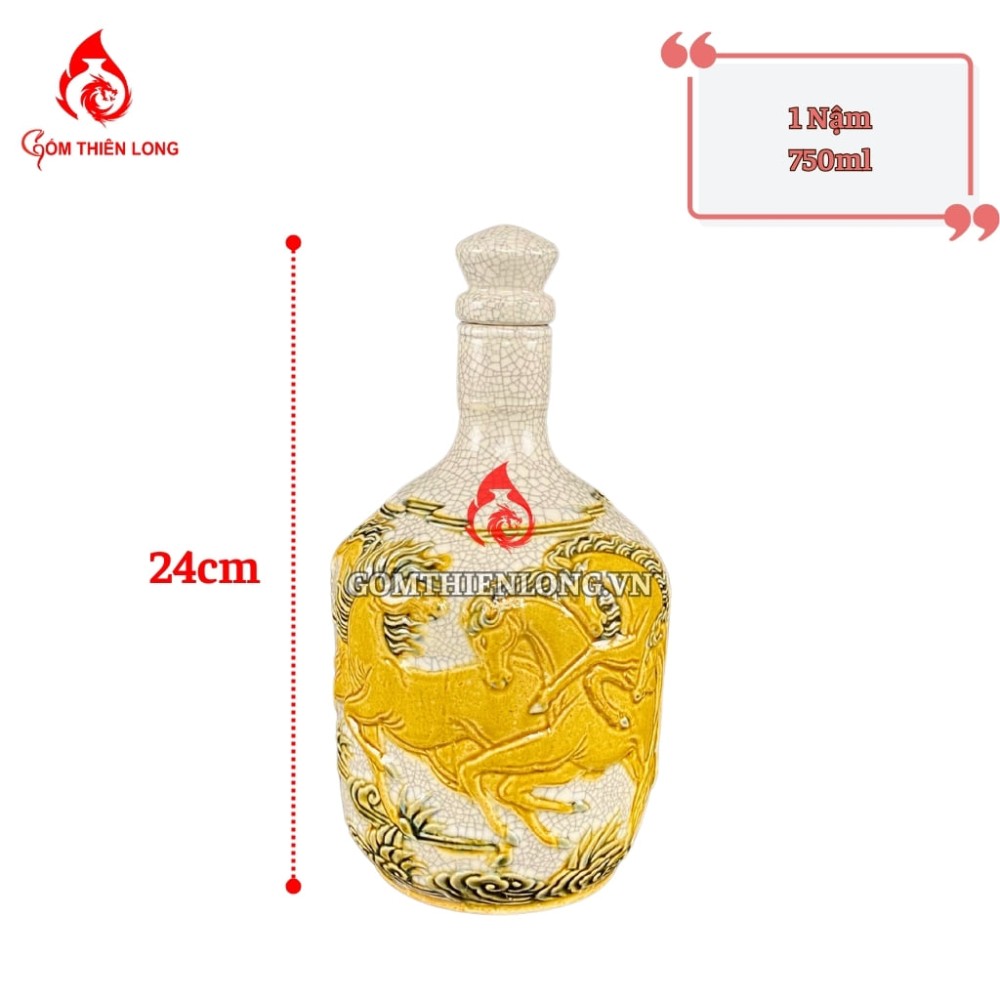 Nậm Rượu Thờ Men Rạn Mã Đáo Thành Công 240111