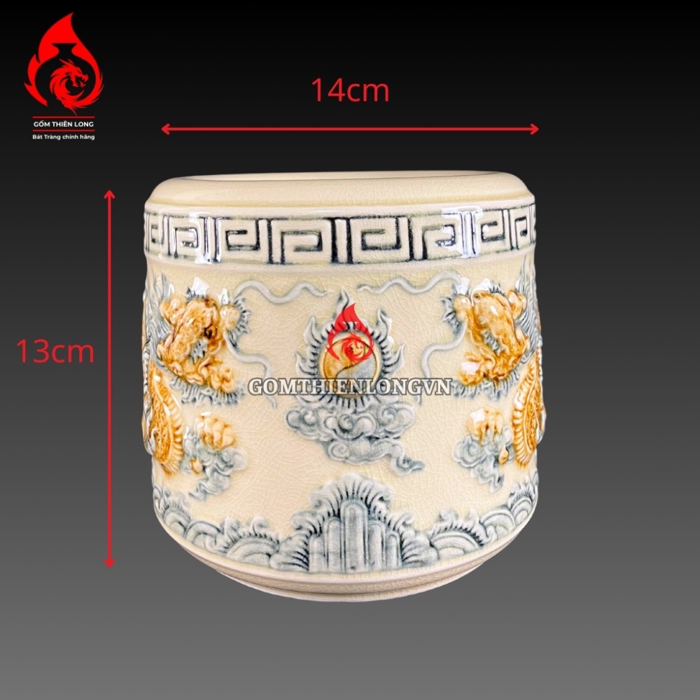 Bộ Đồ Thờ Men Rạn Hoàng Lưu Ly Bát Tràng 250400