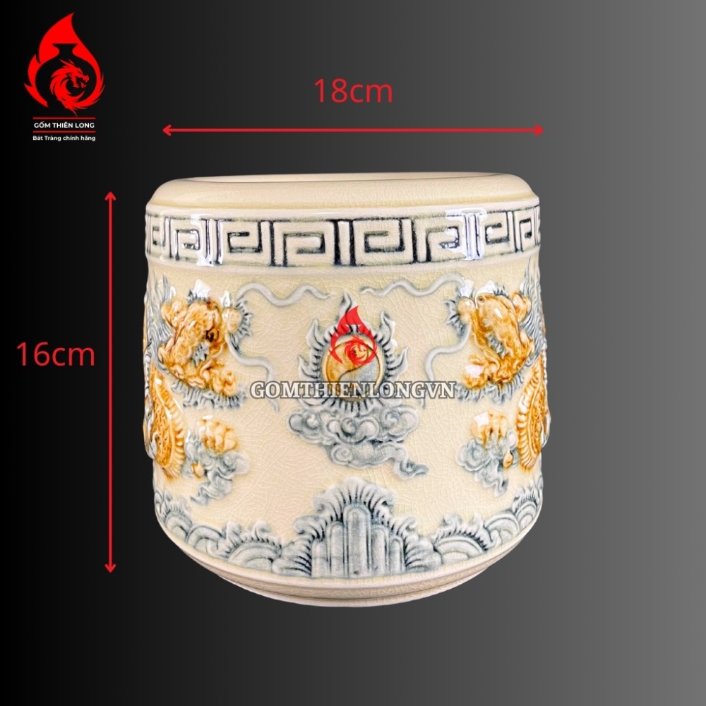 Bộ Đồ Thờ Men Rạn Hoàng Lưu Ly Bát Tràng 250400