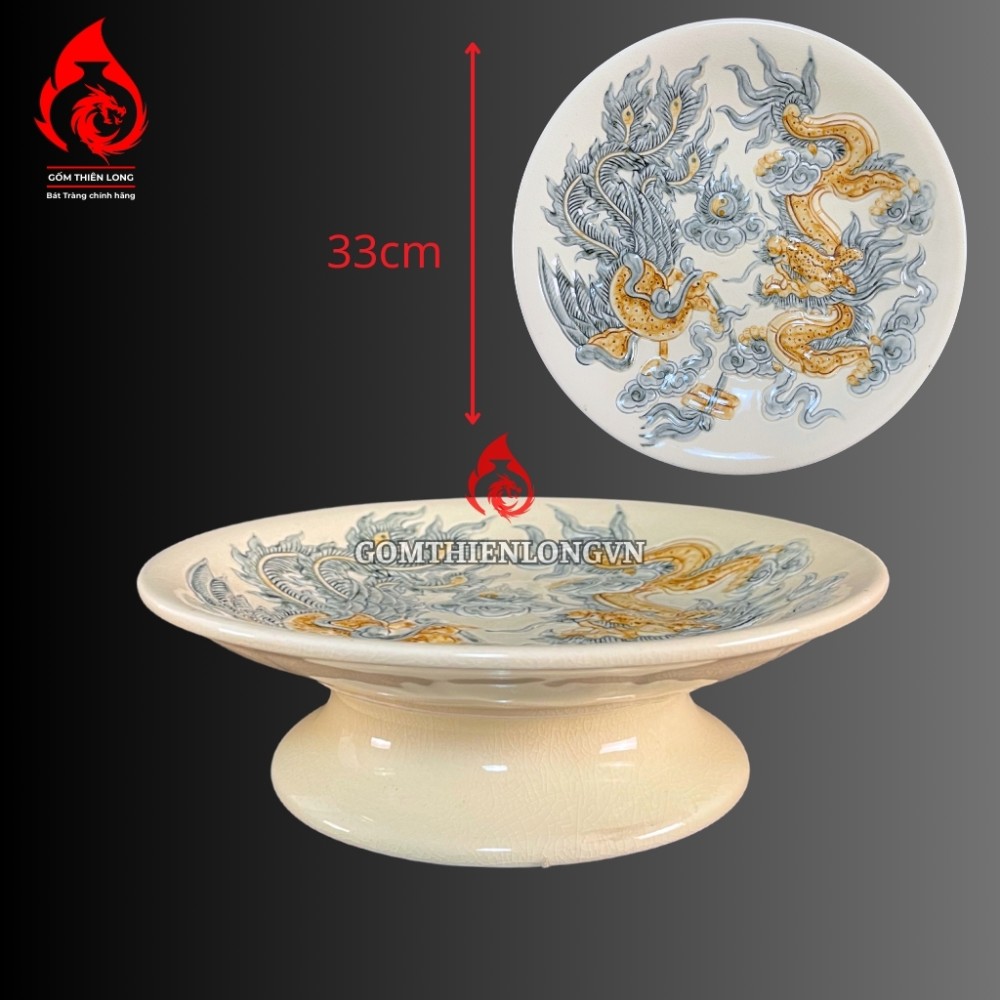 Bộ Đồ Thờ Men Rạn Hoàng Lưu Ly Bát Tràng 250400