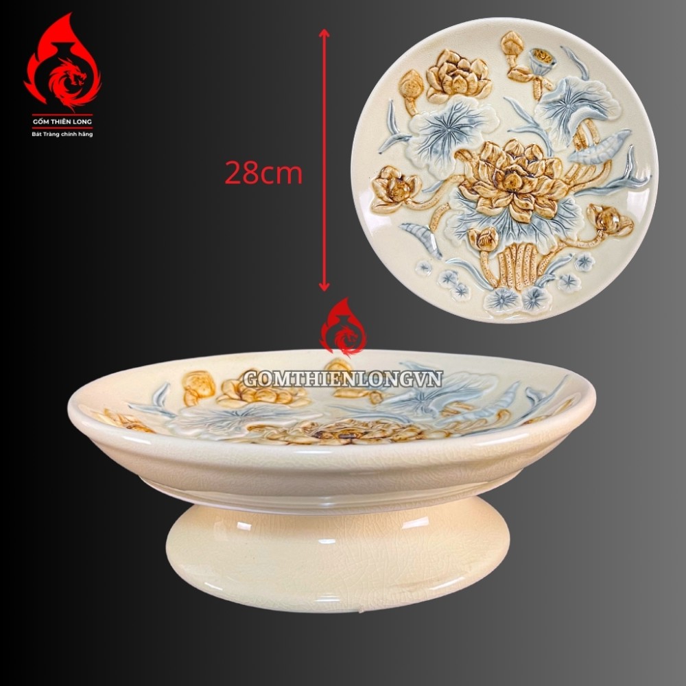 Bộ Đồ Thờ Men Rạn Hoàng Lưu Ly Bát Tràng 250400