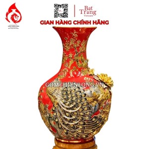 Bình Củ Tỏi Bát Tràng Màu Đỏ Công Hoa Phú Quý 231176