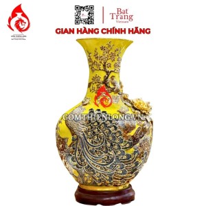 Bình Củ Tỏi Bát Tràng Màu Vàng Công Hoa Phú Quý 231177