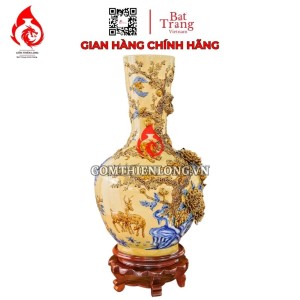 Bình Củ Tỏi Bát Tràng Men Vàng Hoàng Tộc 231193