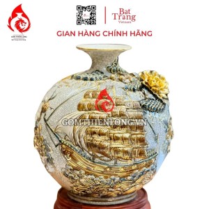 Bình Hút Lộc Thuận Buồm Xuôi Gió Men Rạn 231029