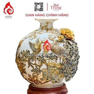 Bình Hút Lộc Công Hoa Phú Quý Màu Trắng 231033