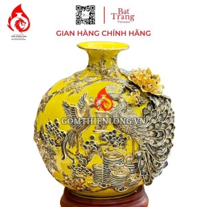 Bình Hút Lộc Công Hoa Phú Quý Màu Vàng 231031