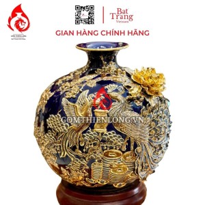 Bình Hút Lộc Công Hoa Phú Quý Màu Xanh Tím 231035