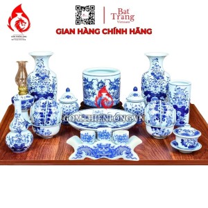 Bộ Đồ Thờ Bát Tràng Men Lam Ngọc 231167