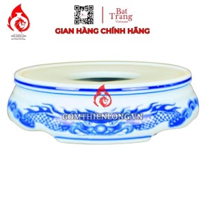 Chân Đế Bát Hương Bằng Sứ Men Lam Vẽ Rồng R230815