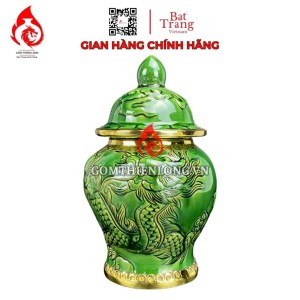 Chóe Thờ Bát Tràng Men Xanh Ngọc Lục Bảo Long Chầu Nguyệt 230248