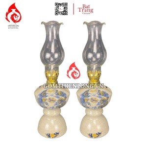 Đèn Dầu Thờ Bát Tràng Men Rạn Rồng Phượng 230170