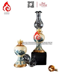 Đèn Dầu Thờ Bát Tràng Men Rạn Vẽ Sơn Thủy 230197