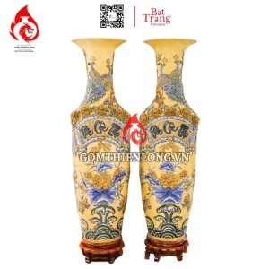 Lộc Bình Bát Tràng Men Hoàng Tộc Phúc Lộc Thọ 230118