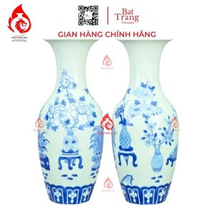 Lộc Bình Bát Tràng Men Lam Cổ Đồ 230959