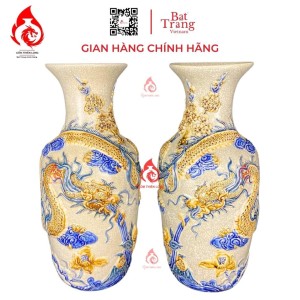Lộc Bình Bát Tràng Men Rạn Long Cuốn Thủy 231000
