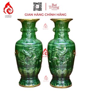 Lộc Bình Bát Tràng Men Xanh Ngọc Lục Bảo Nhất Long 230995