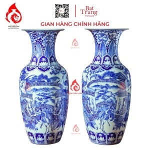 Lộc Bình Bát Tràng Men Lam Sơn Thủy Phú Quý Trường Thọ 230980