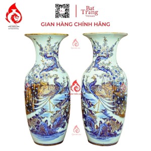 Lộc Bình Bát Tràng Vẽ Vàng Công Hoa Phú Quý 230992