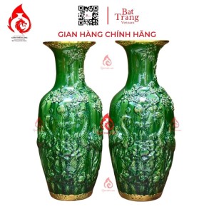 Lộc Bình Bát Tràng Men Xanh Ngọc Lục Bảo Công Đào 230994