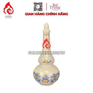 Nậm Rượu Thờ Bát Tràng Men Rạn Phúc Lộc Thọ 240135