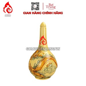 Nậm Rượu Thờ Bát Tràng Men Rạn Vàng Hoàng Lưu Ly 240136