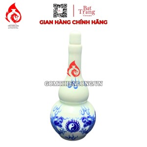 Nậm Rượu Thờ Bát Tràng Men Xanh Lam 240122