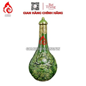 Nậm Rượu Thờ Bát Tràng Men Xanh Ngọc Lục Bảo 240139
