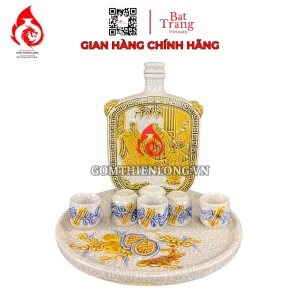 Nậm Rượu Thờ Men Rạn Tam Cố Thảo Lư 240115
