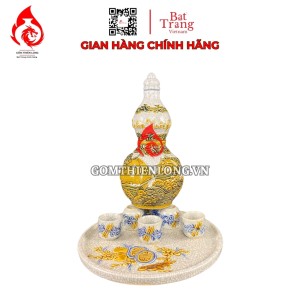 Nậm Rượu Thờ Men Rạn Thuận Buồm Xuôi Gió 240110