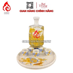 Nậm Rượu Thờ Men Rạn Vinh Quy Bái Tổ 240112