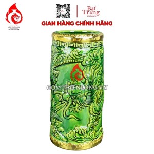 Ống Đựng Nhang Bát Tràng Men Xanh Ngọc Lục Bảo 231086