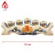 Bộ Kỷ Chén Thờ Men Rạn Đắp Nổi Hoa Sen 231039