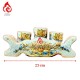 Bộ Kỷ Chén Thờ Men Rạn Đắp Nổi Vẽ Vàng Hoa Sen 231041