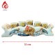 Bộ Kỷ Chén Thờ Men Rạn Đắp Nổi Vẽ Vàng Hoa Sen 231041