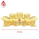 Bộ Kỷ Chén Thờ Men Vàng Vẽ Long Chầu Nguyệt 231056