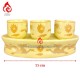 Bộ Kỷ Chén Thờ Men Vàng Vẽ Long Chầu Nguyệt 231057
