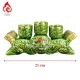 Bộ Kỷ Chén Thờ Men Xanh Ngọc Lục Bảo Đắp Nổi Rồng 231061