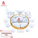 Bộ Bát Đĩa Hoa Mặt Trời Men Trắng Viền Vàng 24k 240102